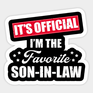 Favorite Son-In-Law From Father-In-Law Sticker